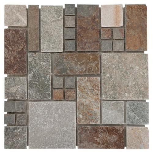 Adirondack Pattern Light Decorative Slate Mosaic