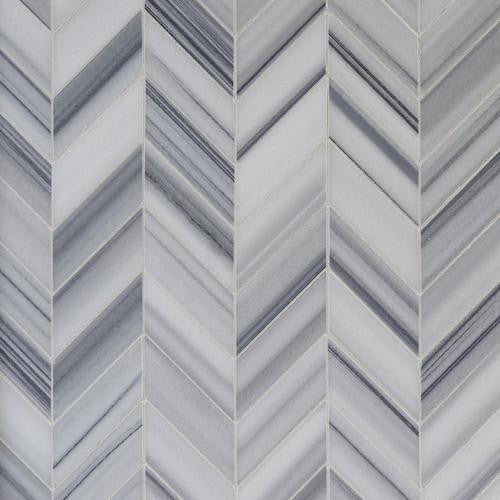 Skyfall Chevron Marble Mosaic