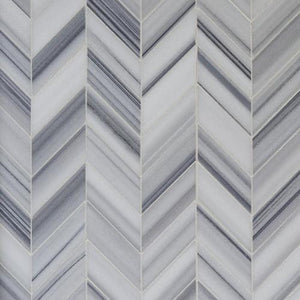 Skyfall Chevron Marble Mosaic