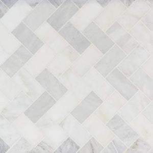 Carrara White Honed Marble Tile
