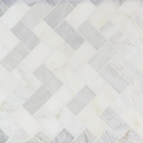 Carrara White Honed Marble Tile