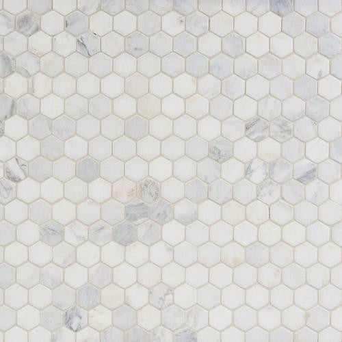 Carrara White Hexagon Marble Mosaic