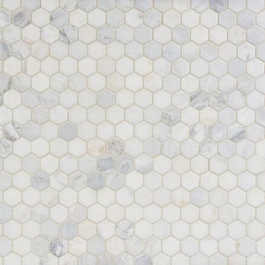 Carrara White Hexagon Marble Mosaic