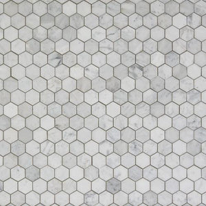 Bianco Carrara Hexagon Marble Mosaic